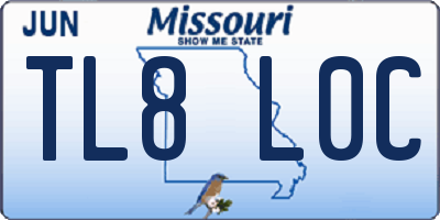 MO license plate TL8L0C