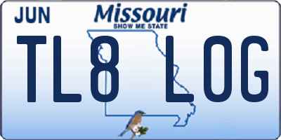 MO license plate TL8L0G
