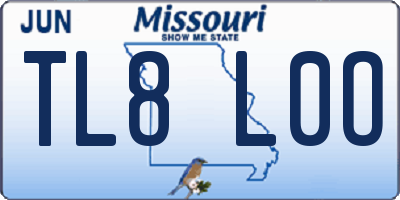 MO license plate TL8L0O