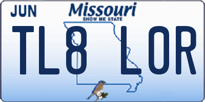 MO license plate TL8L0R