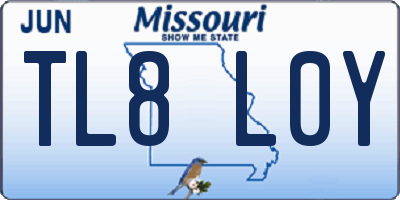 MO license plate TL8L0Y