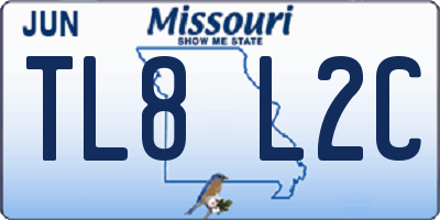 MO license plate TL8L2C