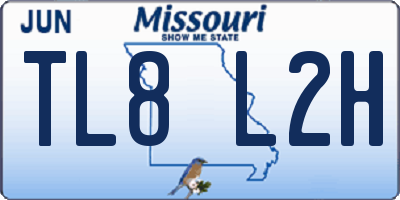MO license plate TL8L2H