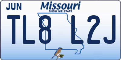 MO license plate TL8L2J