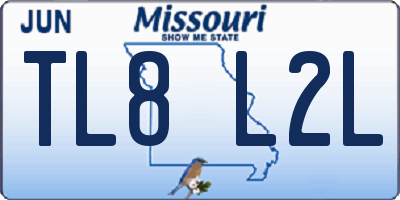 MO license plate TL8L2L
