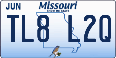 MO license plate TL8L2Q