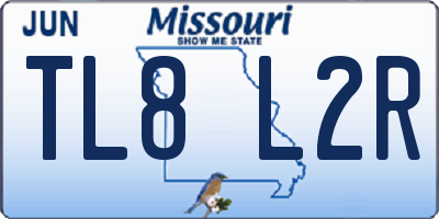 MO license plate TL8L2R