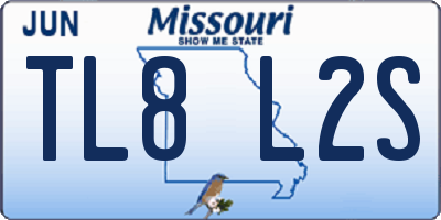 MO license plate TL8L2S