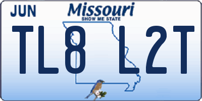 MO license plate TL8L2T