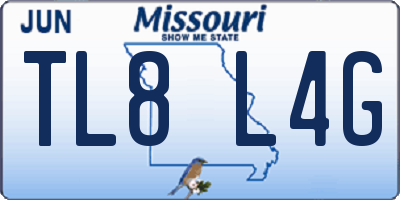 MO license plate TL8L4G