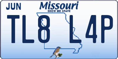 MO license plate TL8L4P
