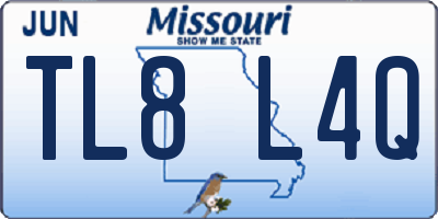 MO license plate TL8L4Q