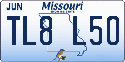 MO license plate TL8L5O