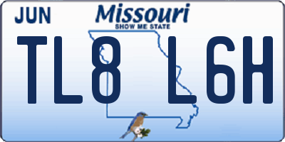 MO license plate TL8L6H
