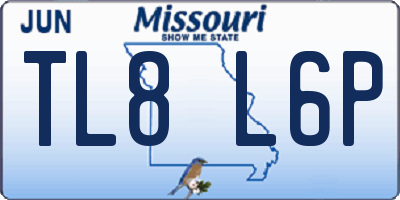 MO license plate TL8L6P