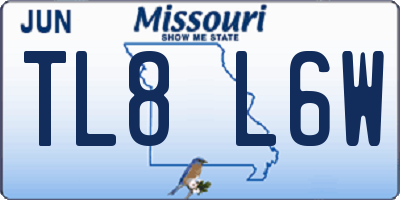 MO license plate TL8L6W