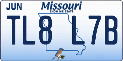 MO license plate TL8L7B