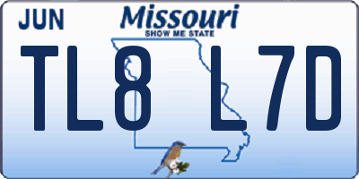 MO license plate TL8L7D