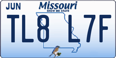 MO license plate TL8L7F