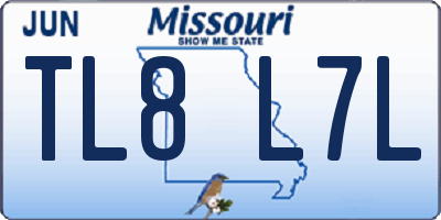 MO license plate TL8L7L