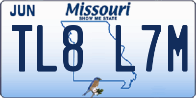 MO license plate TL8L7M