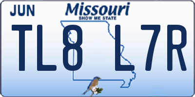 MO license plate TL8L7R