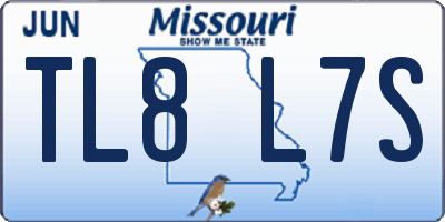 MO license plate TL8L7S