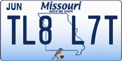 MO license plate TL8L7T