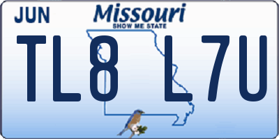 MO license plate TL8L7U