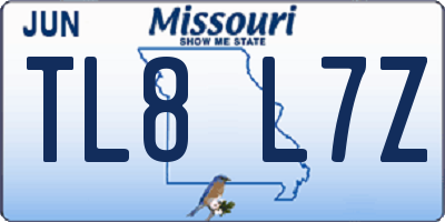 MO license plate TL8L7Z
