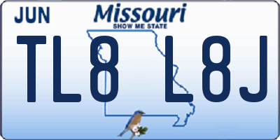 MO license plate TL8L8J