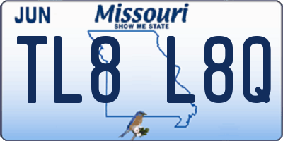 MO license plate TL8L8Q