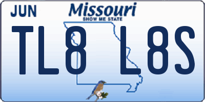 MO license plate TL8L8S