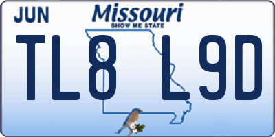 MO license plate TL8L9D