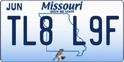 MO license plate TL8L9F
