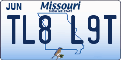 MO license plate TL8L9T