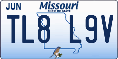 MO license plate TL8L9V