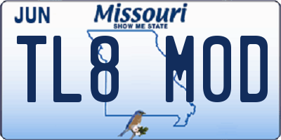 MO license plate TL8M0D