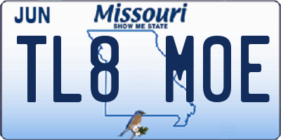 MO license plate TL8M0E