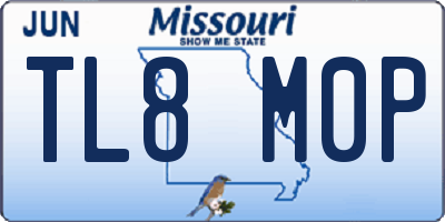 MO license plate TL8M0P