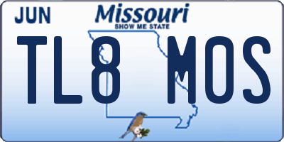 MO license plate TL8M0S