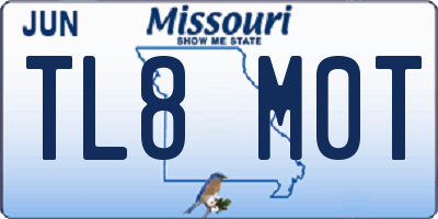 MO license plate TL8M0T