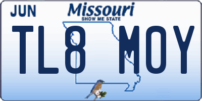 MO license plate TL8M0Y