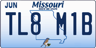MO license plate TL8M1B