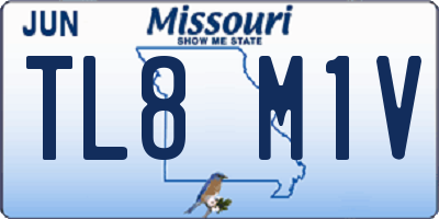 MO license plate TL8M1V