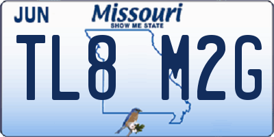 MO license plate TL8M2G
