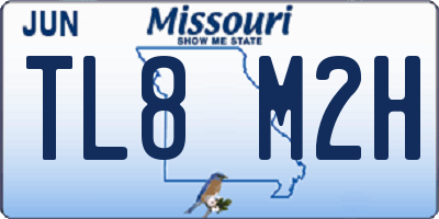 MO license plate TL8M2H
