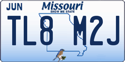 MO license plate TL8M2J