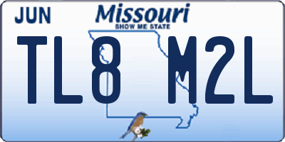 MO license plate TL8M2L