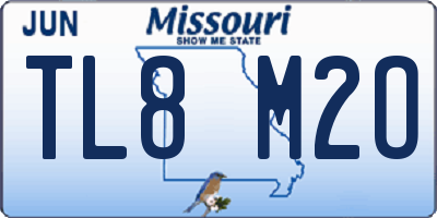 MO license plate TL8M2O